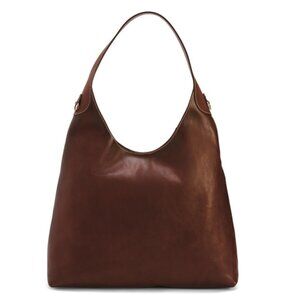 CAVALCANTI Chocolate Made In Italy Leather Smooth Hobo